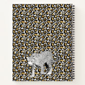 Leopard print all-over ontwerp op maat notitieboek (Achterkant)