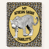Leopard print all-over ontwerp op maat notitieboek (Voorkant)
