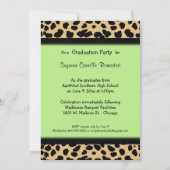 Leopard Print and Mint Accent Party Photo nodigt u Kaart (Achterkant)