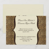 Leopard Print and Scrolls Post Wedding Kaart (Voorkant / Achterkant)