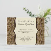 Leopard Print and Scrolls Post Wedding Kaart (Staand voorkant)