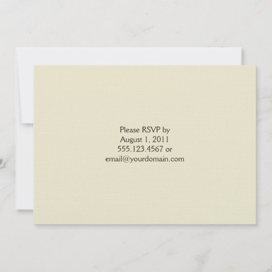 Leopard Print and Scrolls Post Wedding Kaart (Achterkant)