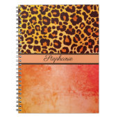 Leopard Print Animal Cheetah oranje Safari Trendy Notitieboek (Voorkant)