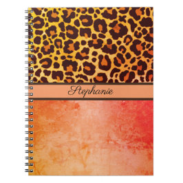 Leopard Print Animal Cheetah oranje Safari Trendy Notitieboek