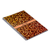Leopard Print Animal Cheetah oranje Safari Trendy Notitieboek (Rechterzijde)