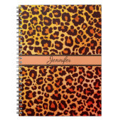 Leopard Print Animal Cheetah oranje Safari Trendy Notitieboek (Voorkant)