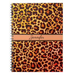Leopard Print Animal Cheetah oranje Safari Trendy Notitieboek