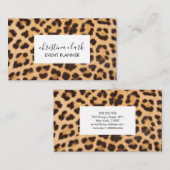 Leopard Print Animal Pattern Aangepast aangepast Visitekaartje (Voorkant / Achterkant)