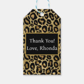 Leopard Print Animal Print Dank je Cadeaulabel (Voorkant)