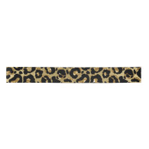 Leopard Print Animal Print Gold Glitter