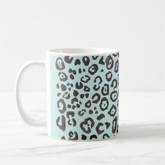Leopard Print Animal Print Patroon Koffiemok (Links)