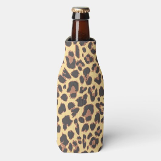 Leopard Print Animal Skin Patronen Flesjeskoeler (Fles Voorkant)