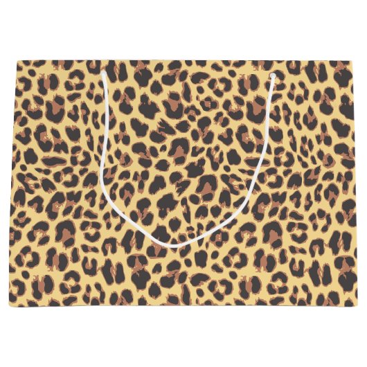 Leopard Print Animal Skin Patronen Large Cadeautasje (Voorkant)