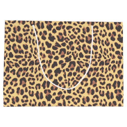 Leopard Print Animal Skin Patronen Large Cadeautasje (Achterkant)