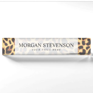 Leopard Print Animal Skin Patronen Naambordje