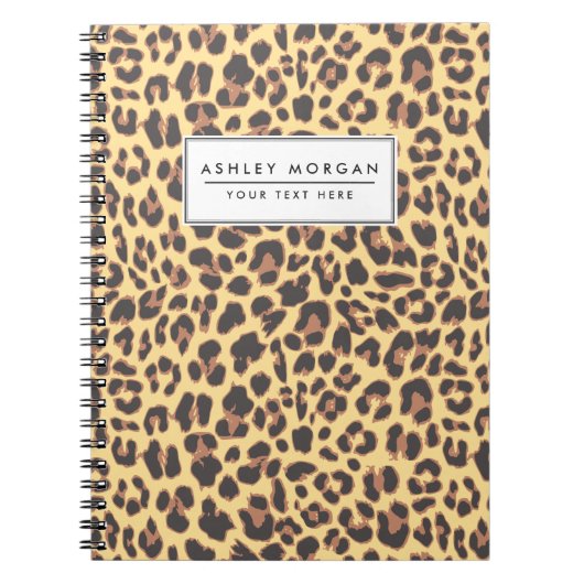 Leopard Print Animal Skin Patronen Notitieboek (Voorkant)