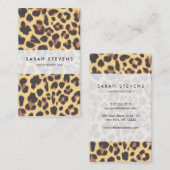 Leopard Print Animal Skin Patronen Visitekaartje (Voorkant / Achterkant)