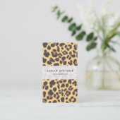 Leopard Print Animal Skin Patronen Visitekaartje (Staand voorkant)