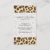 Leopard Print Animal Skin Patronen Visitekaartje (Achterkant)