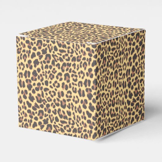 Leopard Print Animal Skin Patroon Bedankdoosjes (Voorkant Zijde)