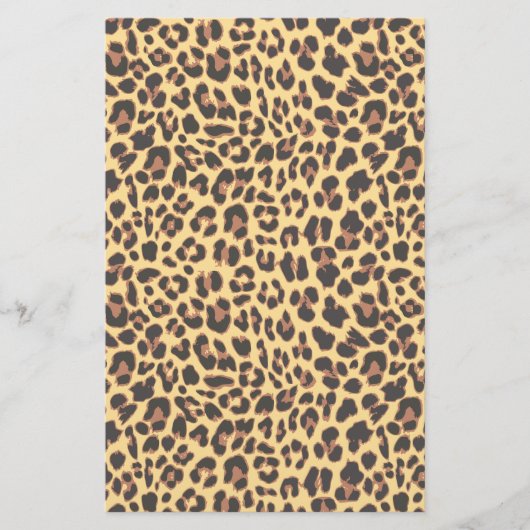 Leopard Print Animal Skin Patroon Briefpapier (Voorkant)