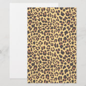 Leopard Print Animal Skin Patroon Briefpapier (Voorkant / Achterkant)