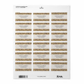 Leopard Print Animal Skin Patroon Etiket (Full Sheet)