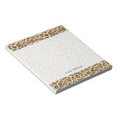 Leopard Print Animal Skin Patroon Notitieblok (Schuin)