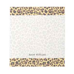 Leopard Print Animal Skin Patroon Notitieblok