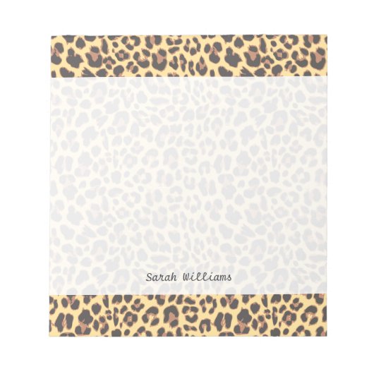 Leopard Print Animal Skin Patroon Notitieblok (Voorkant)