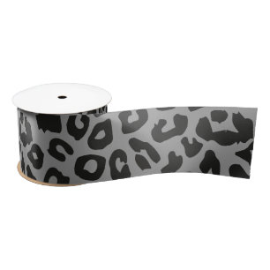 Leopard Print Animal Skin Patroon Satijnen Lint