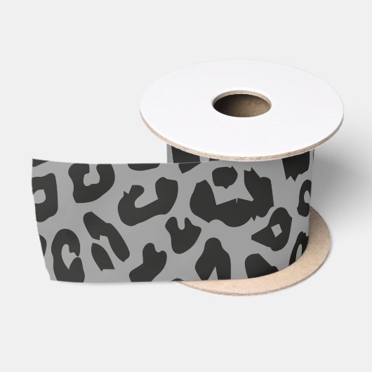 Leopard Print Animal Skin Patroon Satijnen Lint (Spoel)