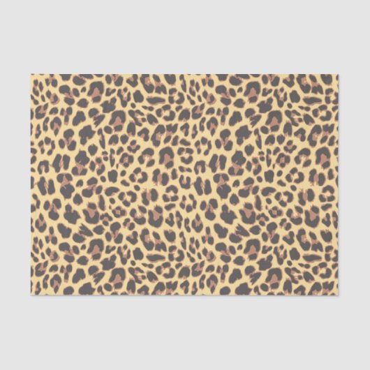 Leopard Print Animal Skin Patroon Tissuepapier (Voorkant)