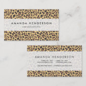 Leopard Print Animal Skin Patroon Visitekaartje (Voorkant / Achterkant)
