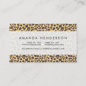 Leopard Print Animal Skin Patroon Visitekaartje (Achterkant)
