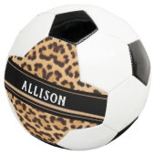 Leopard Print Animal Spots Chic Gepersonaliseerd Voetbal (Drie kwart)