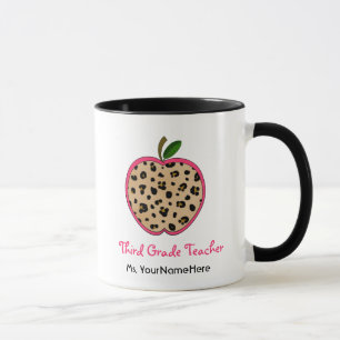 Leopard Print Apple Mok van de derde klas leraar
