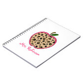 Leopard Print Apple Spiral notebook voor leraren Notitieboek (Linkerzijde)