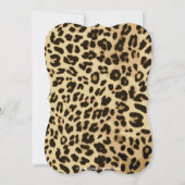 Leopard Print Aqua Blue Bow Vrijgezellenfeest Kaart (Achterkant)