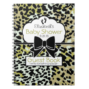 Leopard Print Baby shower Guest Book- Notitieboek
