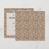 Leopard Print Baby shower nodigt uit Kaart (Voorkant / Achterkant)