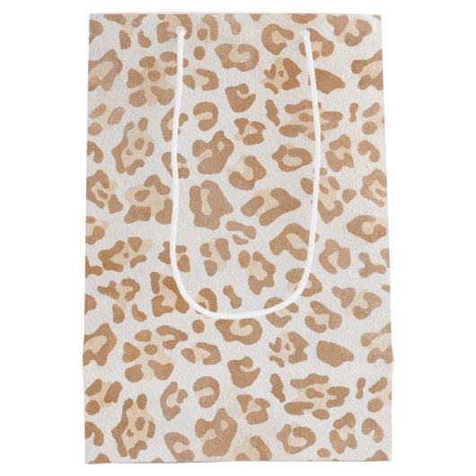 Leopard Print Bachelorette of Verjaardag Dank u Medium Cadeauzakje (Achterkant)