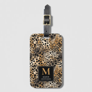 Leopard Print Bagagelabel