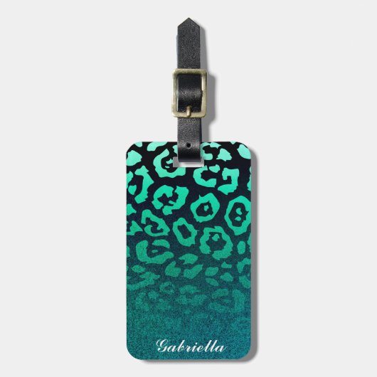 Leopard Print Bagagelabel (Voorkant verticaal)