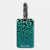 Leopard Print Bagagelabel (Achterkant verticaal)