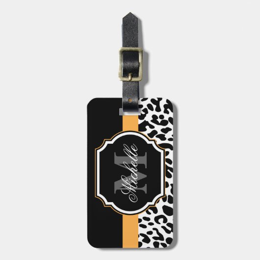 Leopard Print Bagagelabel (Voorkant verticaal)