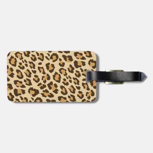 Leopard Print Bagagelabel (Achterkant horizontaal)