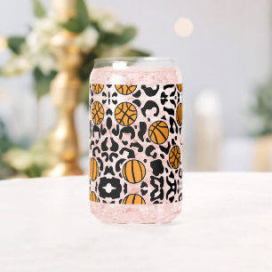 Leopard Print Basketball Blikvorm Glas
