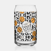 Leopard Print Basketball Blikvorm Glas (Links)