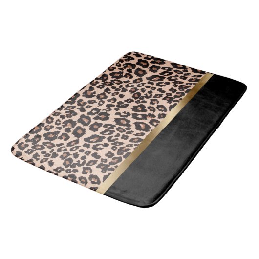 Leopard Print Bath Mat (Gekanteld)